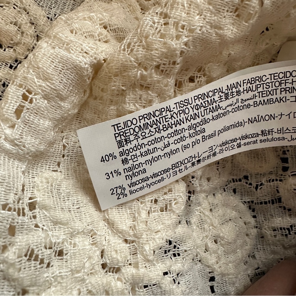 Zara Embroidered Lace Cropped Blouse - Picture 11 of 11